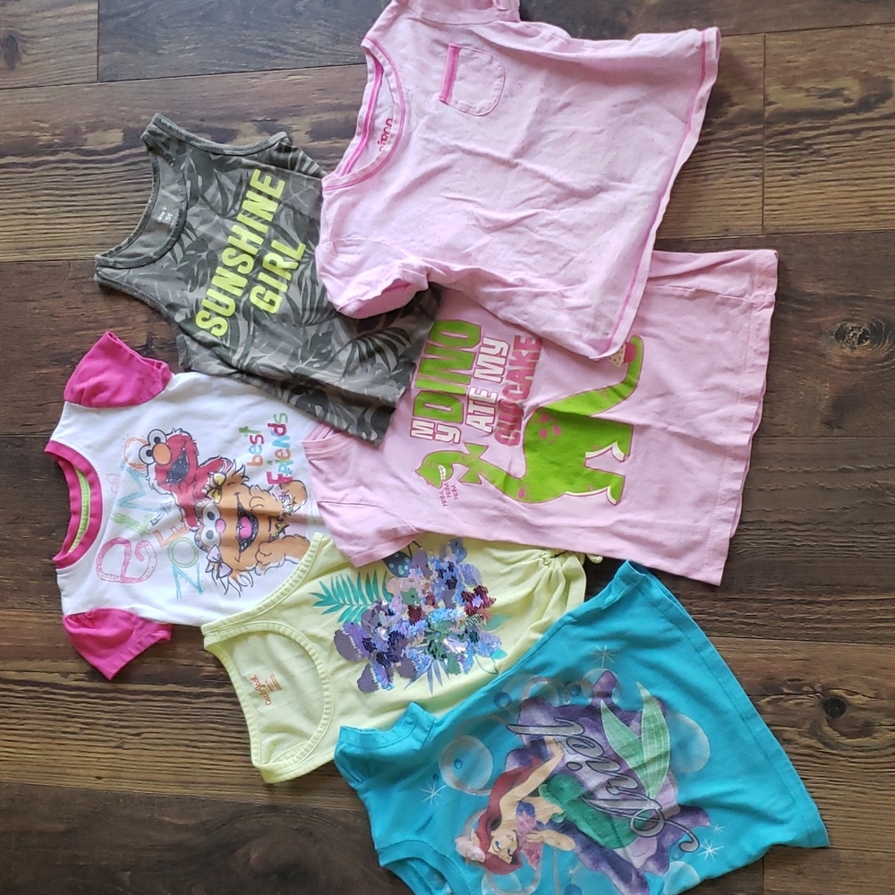 Bundle Play shirts, All 5T except Ariel shirt 4T